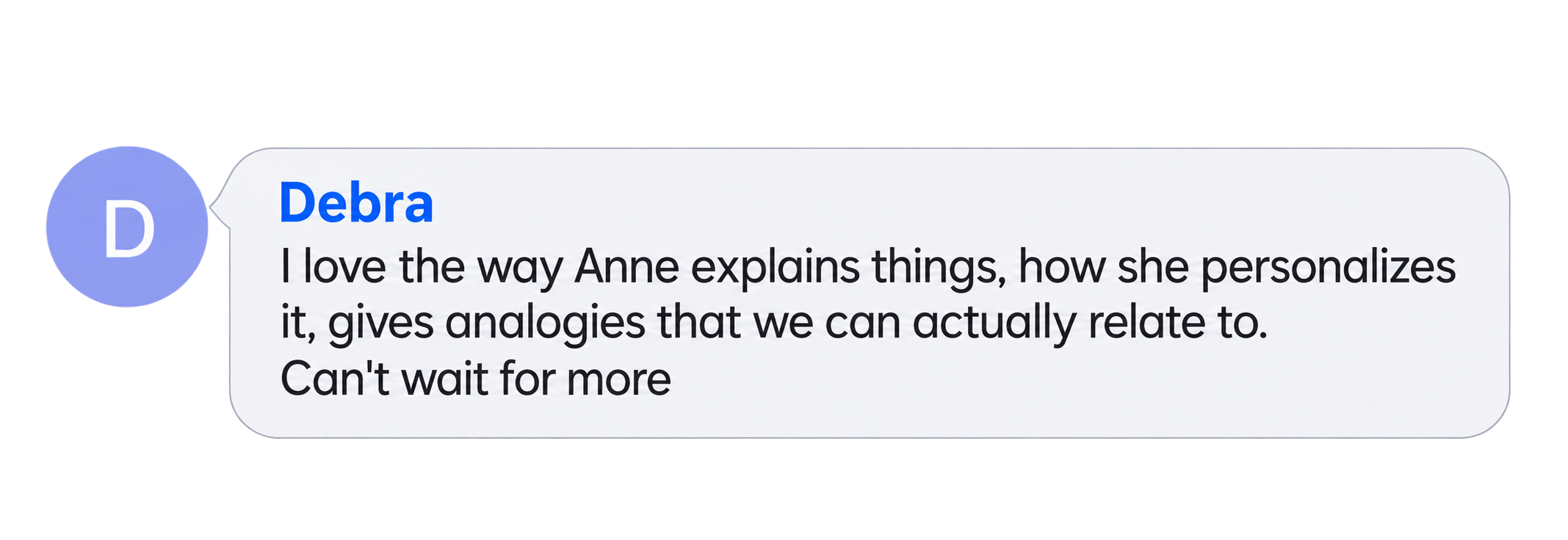 Anne Testimonial 3